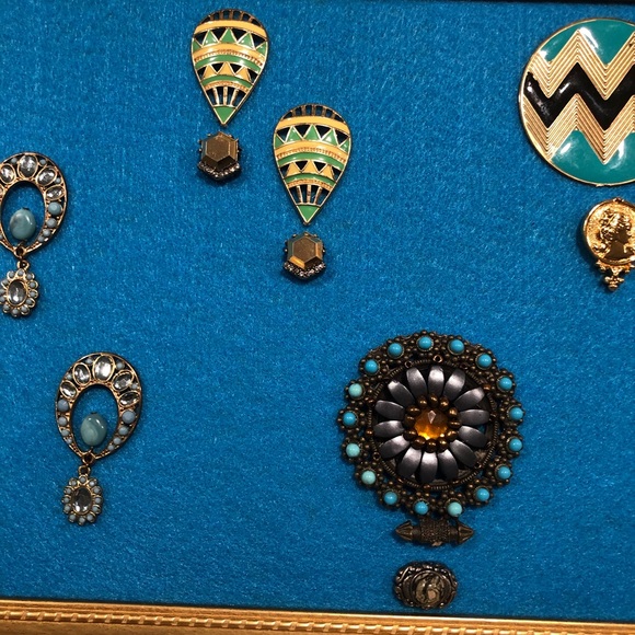 FRAMED JEWELRY ART COLLAGE “MORNING FLIGHT” HANDMADE UNIQUE OOAK GIFT 🎁 IDEA - Picture 3 of 14